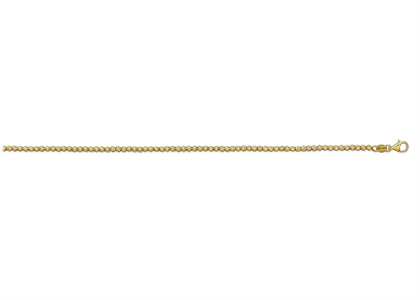 Gold Plated 3 mm Beaded Chain